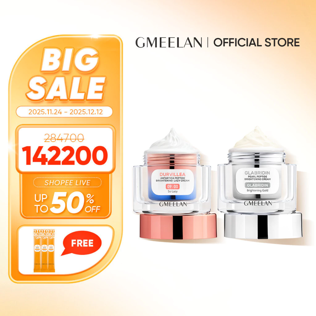 GMEELAN Durvillea Brighitening Cream 30g / Glabridin Pearl Peptide 30g Moisturizer Facial Day Cream Night Cream Memutihkan Wajah
