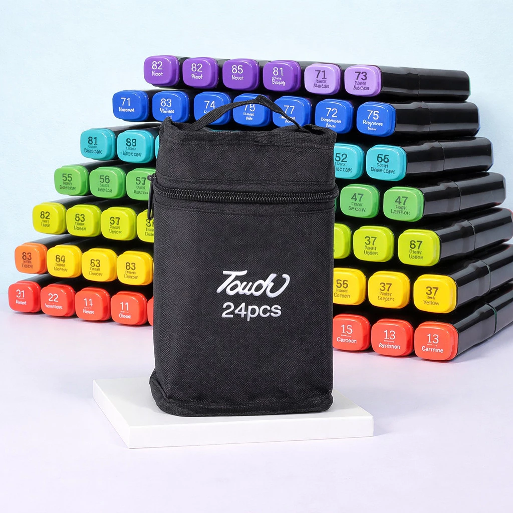 24PCS SPIDOL TOUCH ART MAKER / GRAPHIC ART MAKER PEN COLOR / SPIDOL WARNA 24 SET