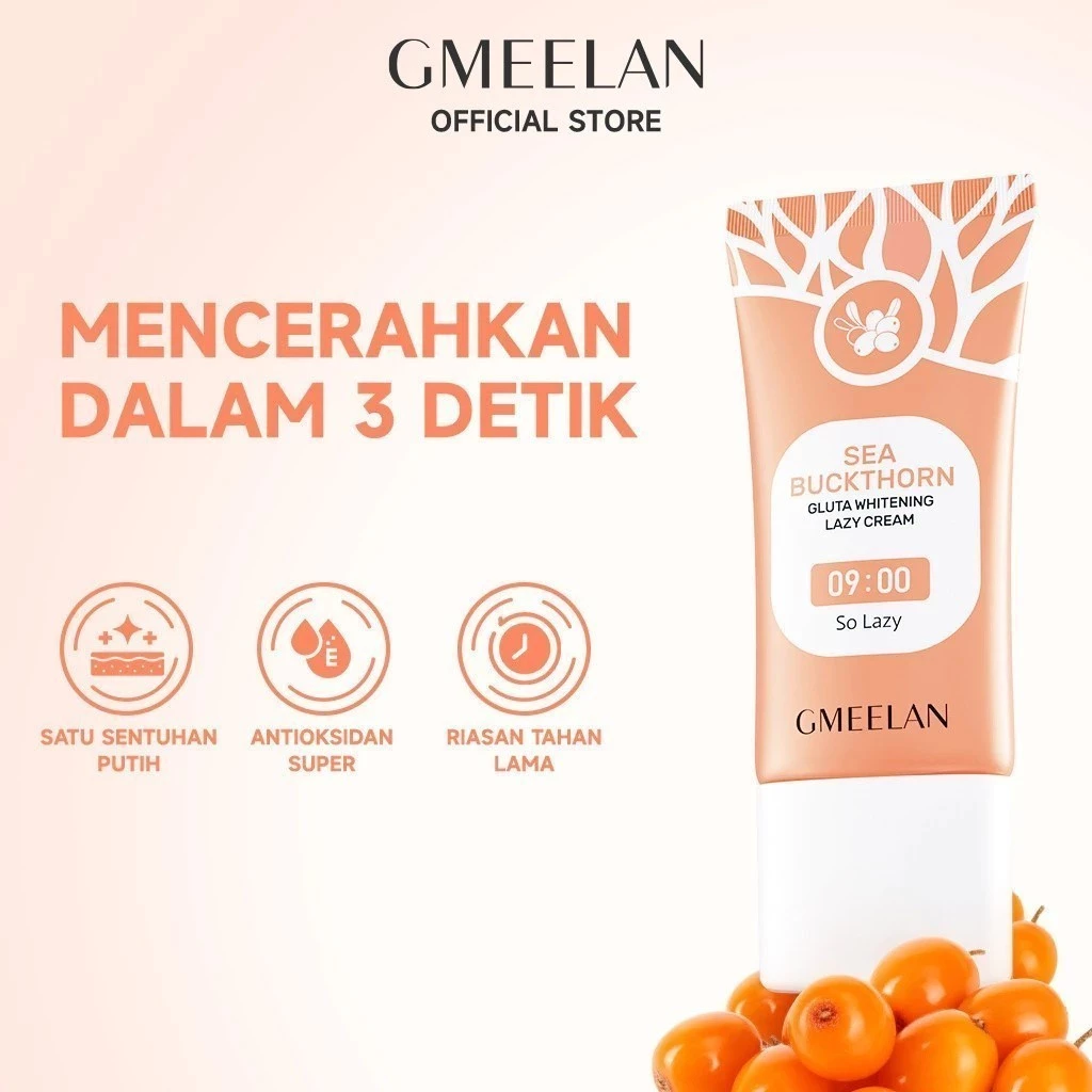 GMEELAN Sea Buckthorn Gluta Whitening Lazy Cream 30g Pemutih dan Pelembab Wajah 100% ORI