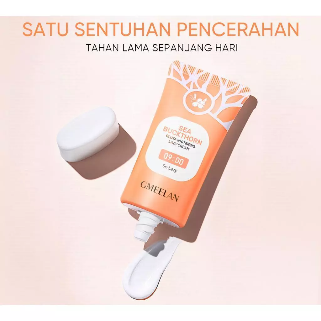Lazy Cream Gmeelan Sea Buckthorn Gluta Whitening Pemutih Wajah Moisturizer 30g Niacinamide Gluta