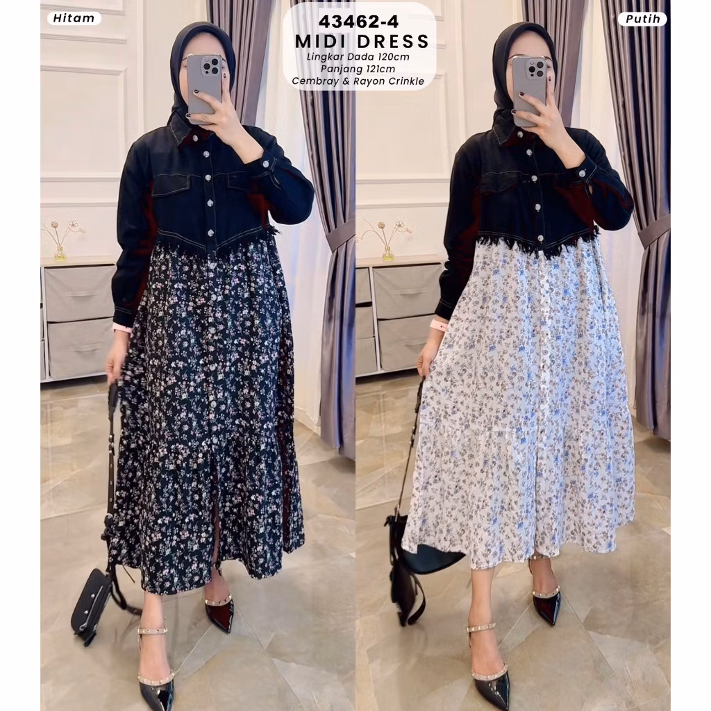 EXTU HERITAGE LILY MIDI DRESS (43462,631079, 631321, 631465)