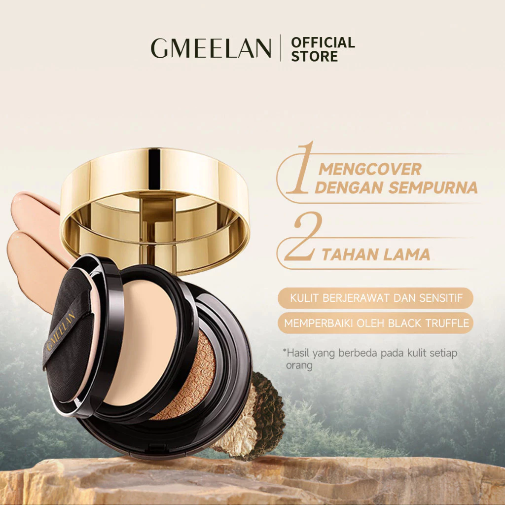 [BPOM] GMEELAN Black Truffle Zinc PCA Antioksidan Air Cushion 7g+10g Meratakan Warna Kulit 100% ORI