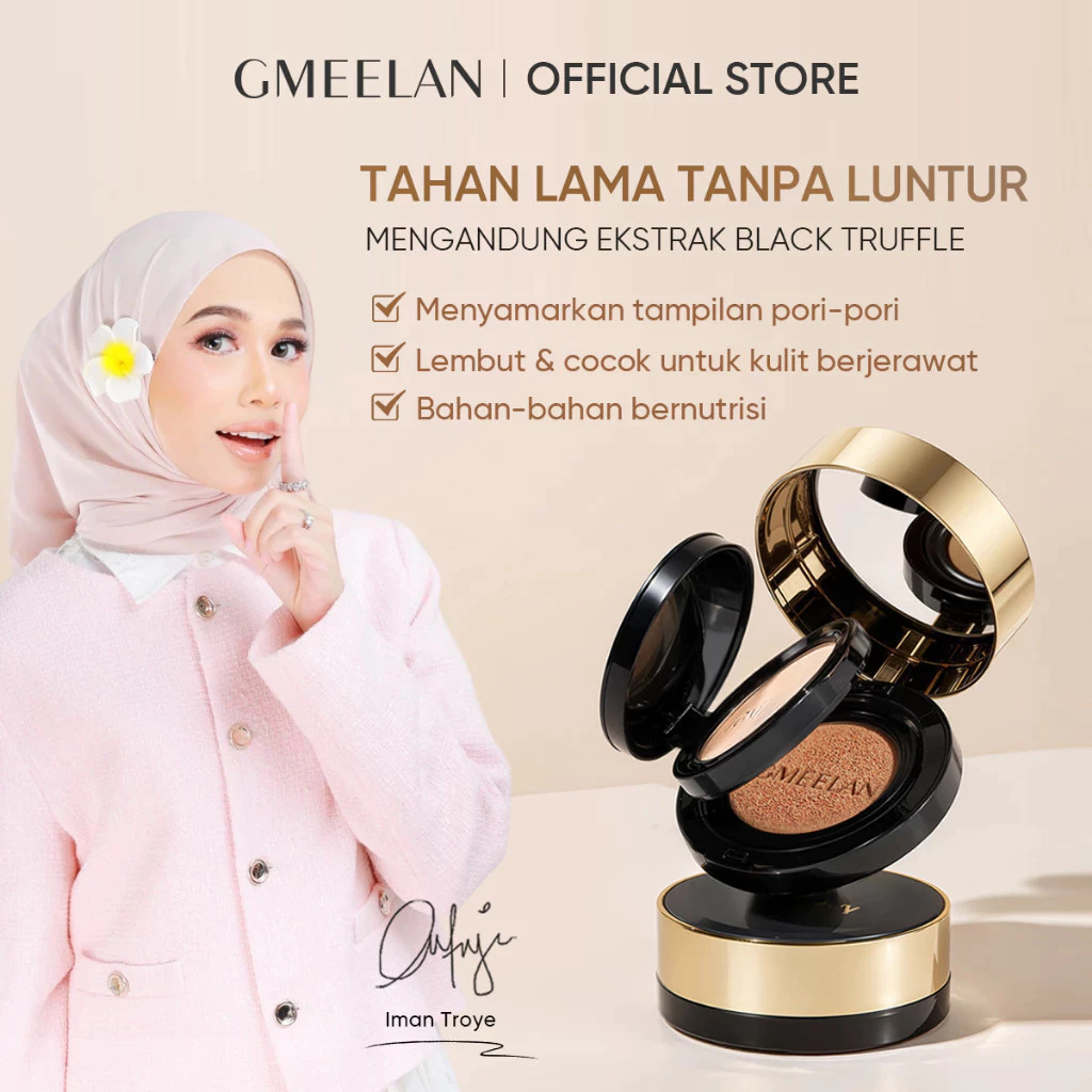 [BPOM ORI] GMEELAN Black Truffle Zinc PCA Antioksidan Air Cushion 7g+10g Meratakan Warna Kulit