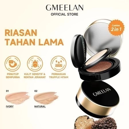 [BPOM] GMEELAN Black Truffle Zinc PCA Antioksidan Air Cushion 7g+10g Meratakan Warna Kulit 100% ORI