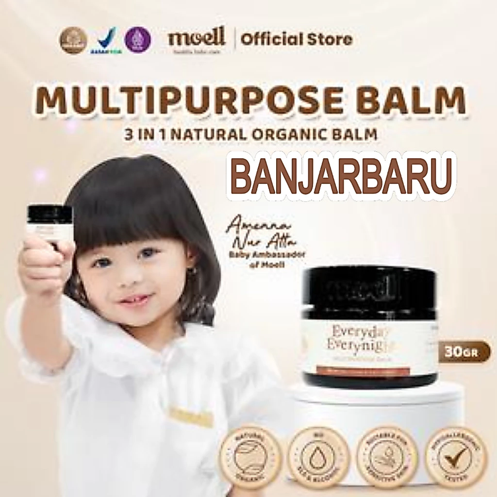 Moell Multipurpose Balm bayi / Moell banjarbaru banjarbaru/ balm anti ruam / balm kulit sensitif