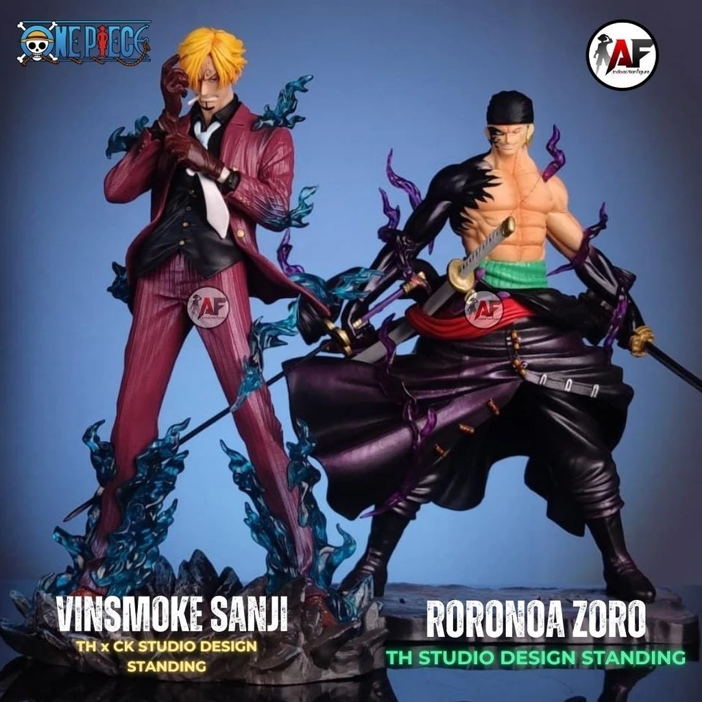 Statue Action Figure One Piece Vinsmoke Sanji TH x CK Studio JT Group Limited Edition & Roronoa Zoro TH Studio Standing Design Recast