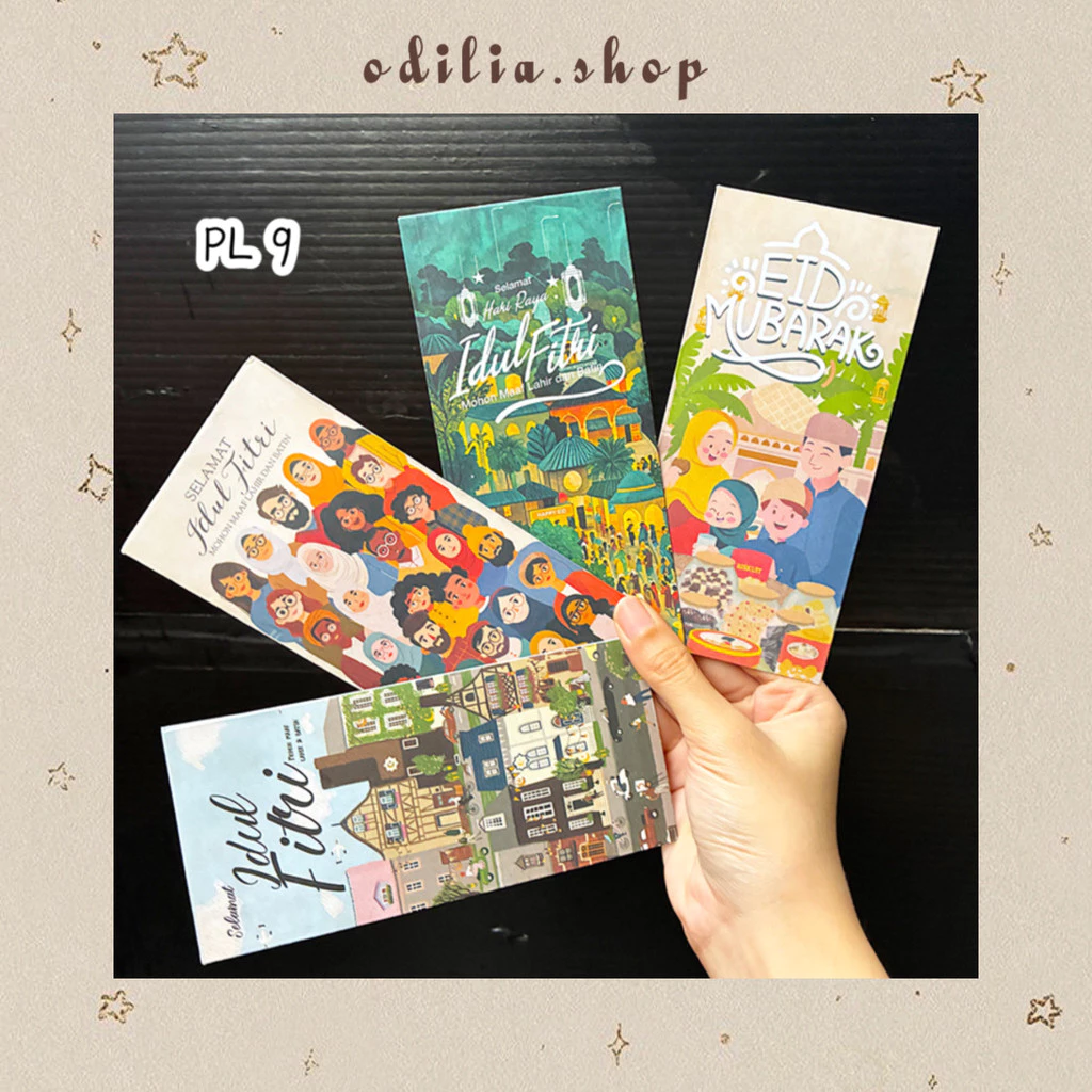PL Amplop Lebaran isi 10 pcs Ukuran L Paper Tebal Idul Fitri Islamic Kartun Aesthetic Hari Raya Eid Mubarak Uang Thr Anak Muslim Atk Banjar Banjarbaru Bjb Odilia.Shop