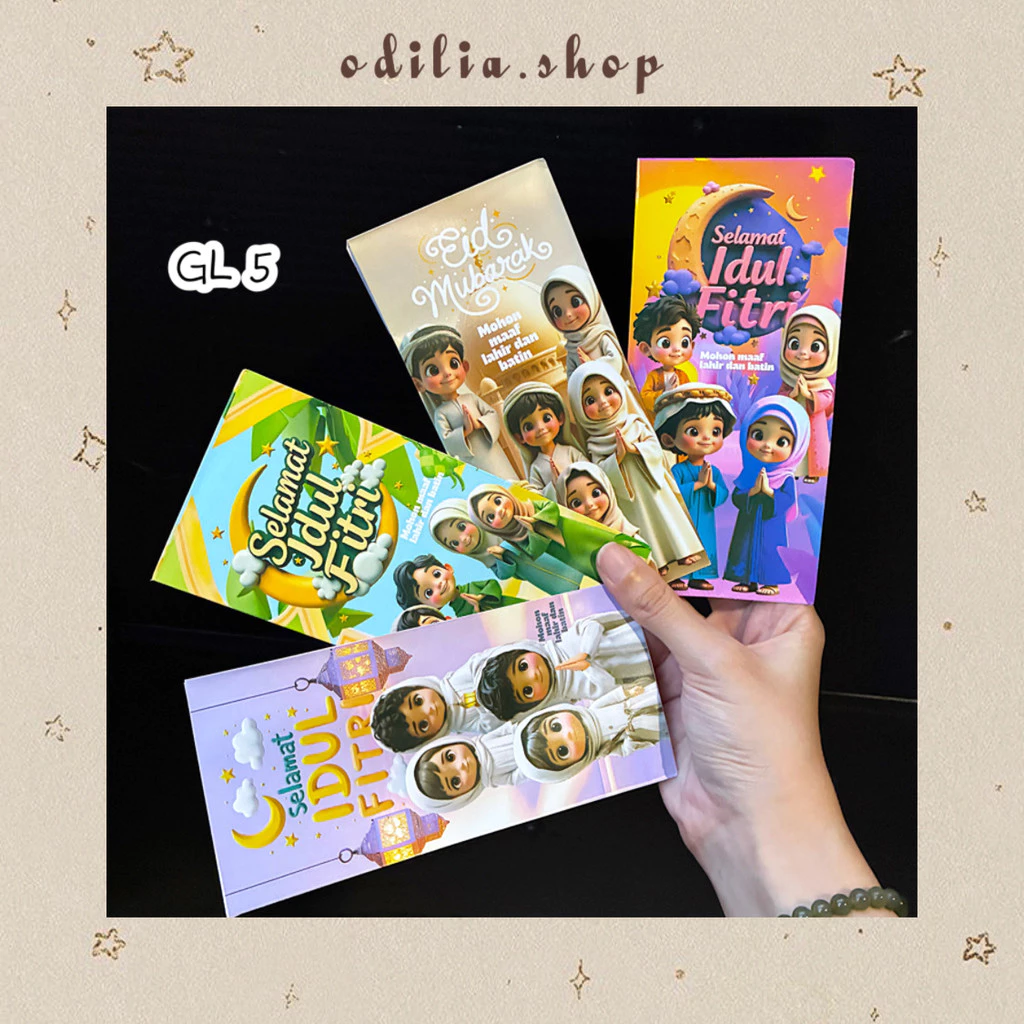 GL Amplop Lebaran isi 10 pcs Ukuran L Idul Fitri Chibi Kartun Lucu Islamic Aesthetic Hari Raya Eid Mubarak Uang Thr Anak Muslim Atk Banjar Banjarbaru Bjb Odilia.Shop