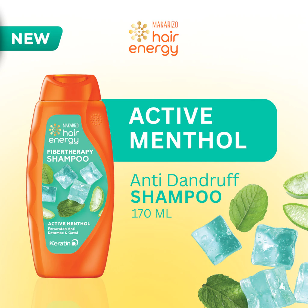 Makarizo Hair Energy Fibertherapy Shampoo Active Menthol 170mL