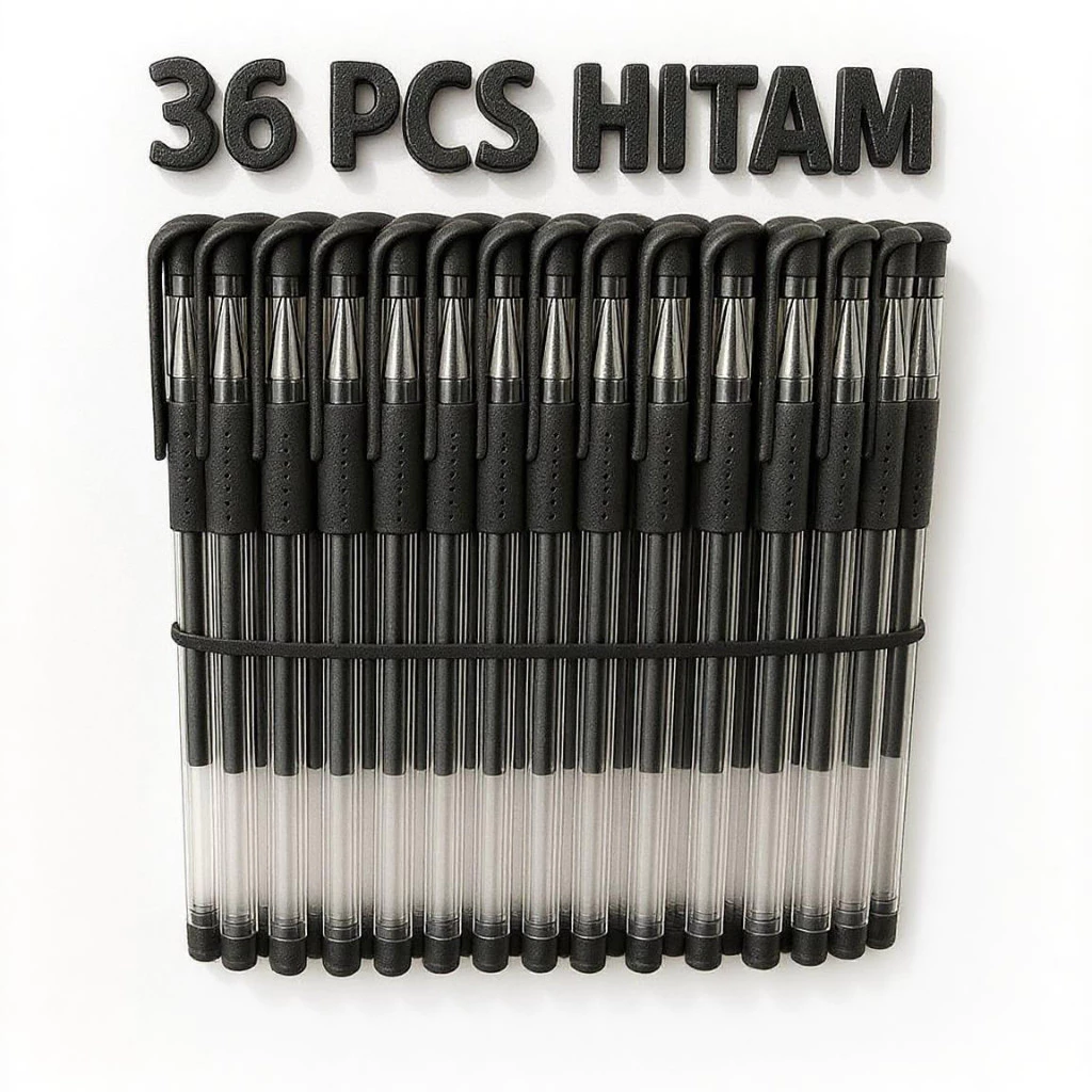 RADEYA Pulpen 1 Lusin Isi 12 Pcs  Gel 0.5 mm Bisa Diisi Ulang Balpoint Tinta Gel Import Murah
