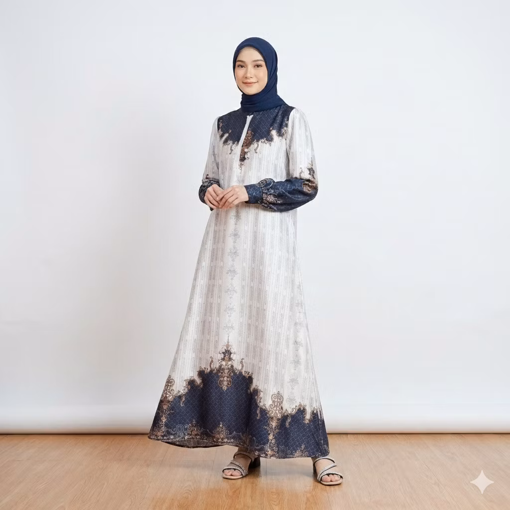 NJW - Gamis Haniyah Dress Silk Premium Gamis Wanita Simple Mewah Elegant Lebaran 2026 - Dress Wanita