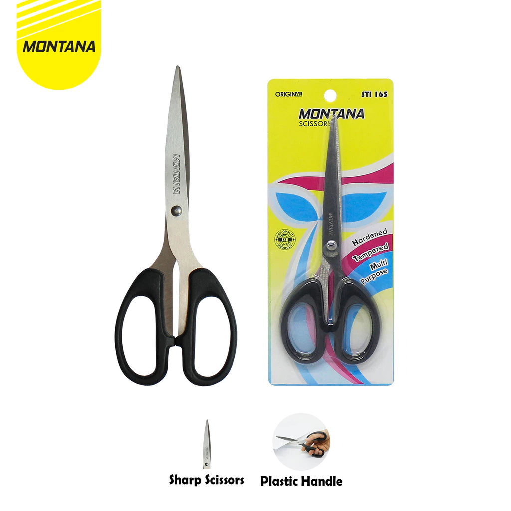 MONTANA Scissors Gunting Stainless Steel Multipurpose Kuat Tajam Anti Karat STI-165/Retail